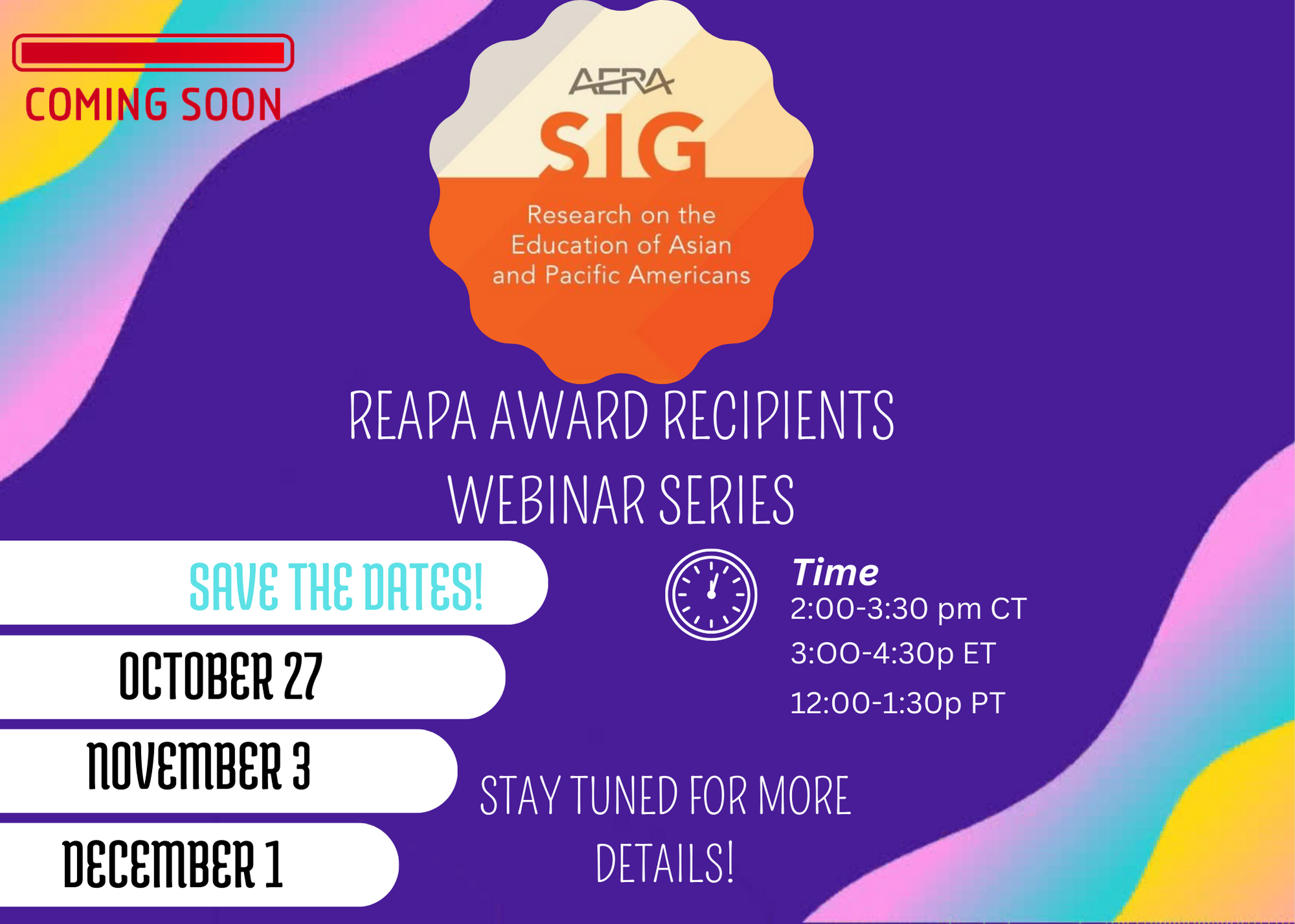 REAPA Award Recipients Webinar Series
